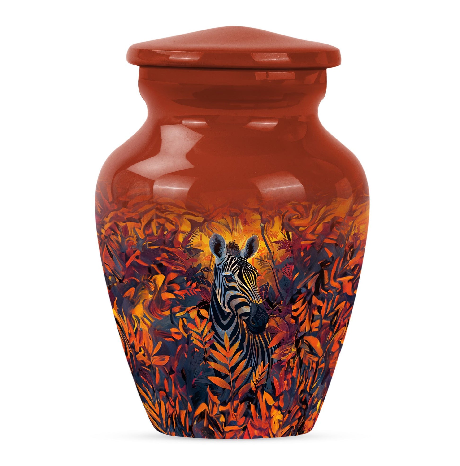 classic zebra urn