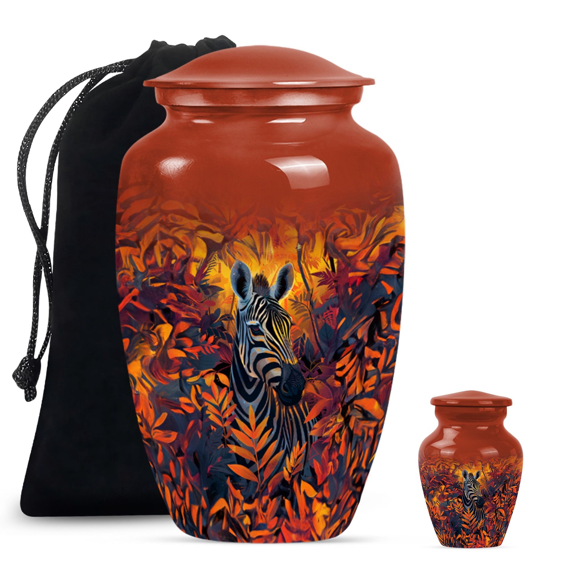 classic zebra urn