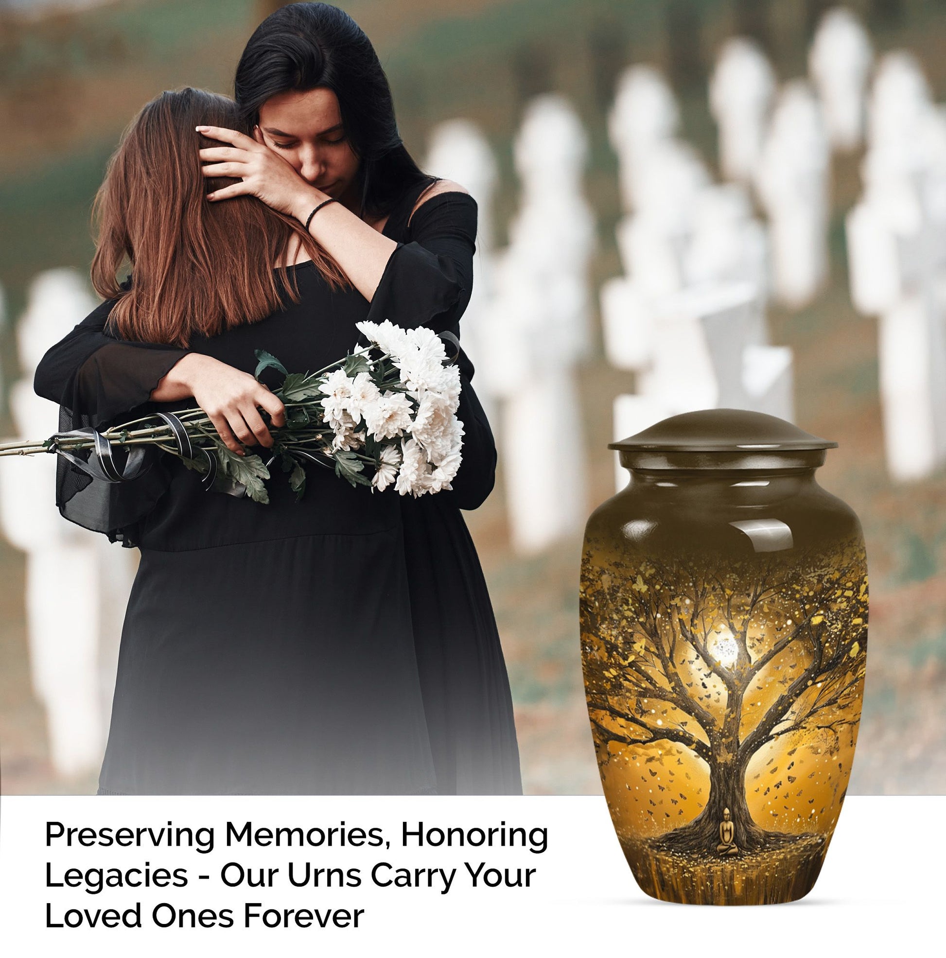 10-inch Tree of Life Urn, Classic Memorial Urn