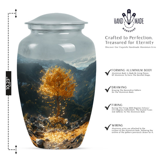 Ten inch Tree of Life cremation urn.