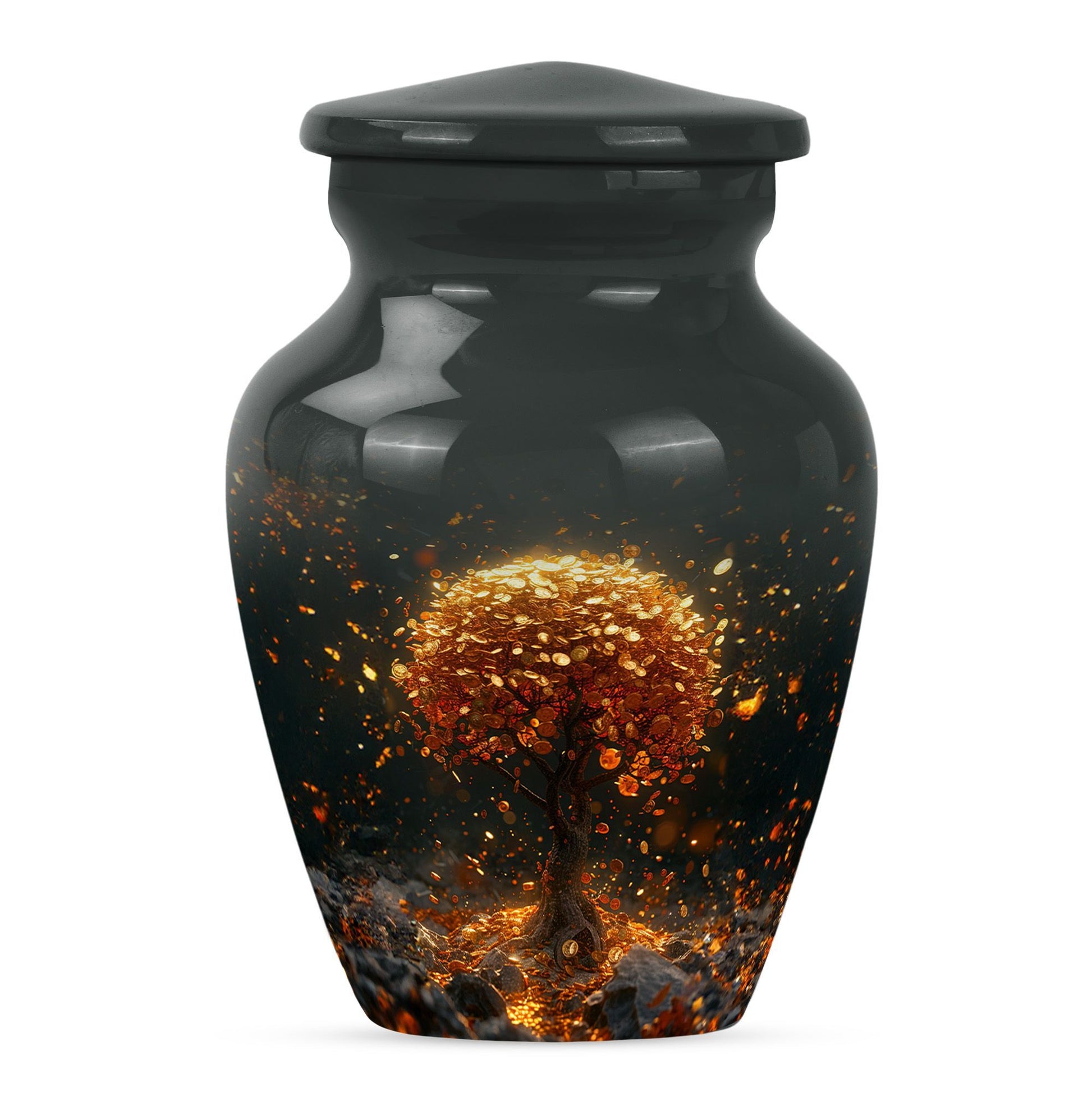 10-inch tree of life urn in classic design for human ashes.