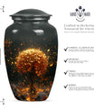 10-inch tree of life urn in classic design for human ashes.