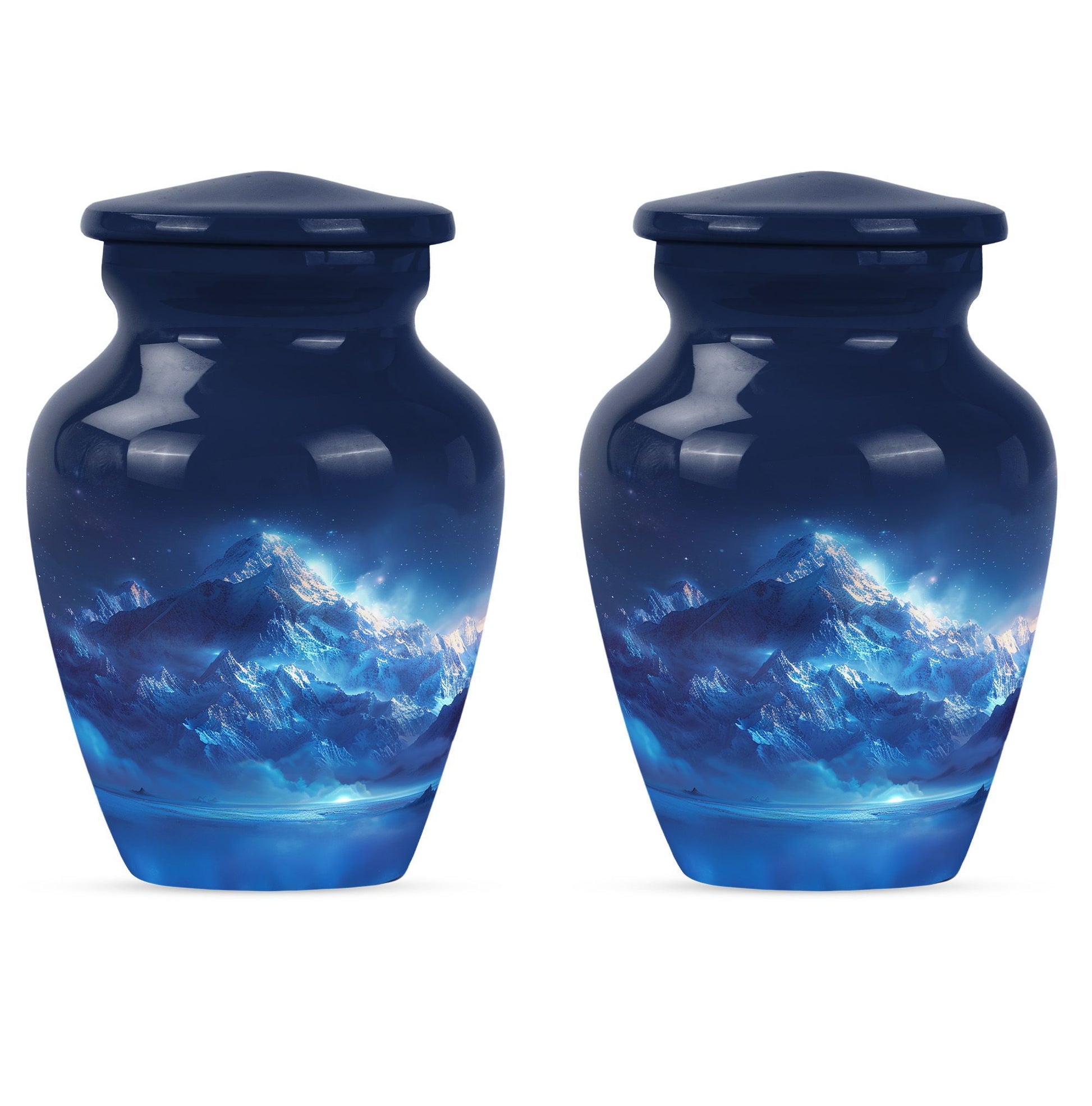 Classic 10 Inch Mountains Urn for ashes, Personalizable 