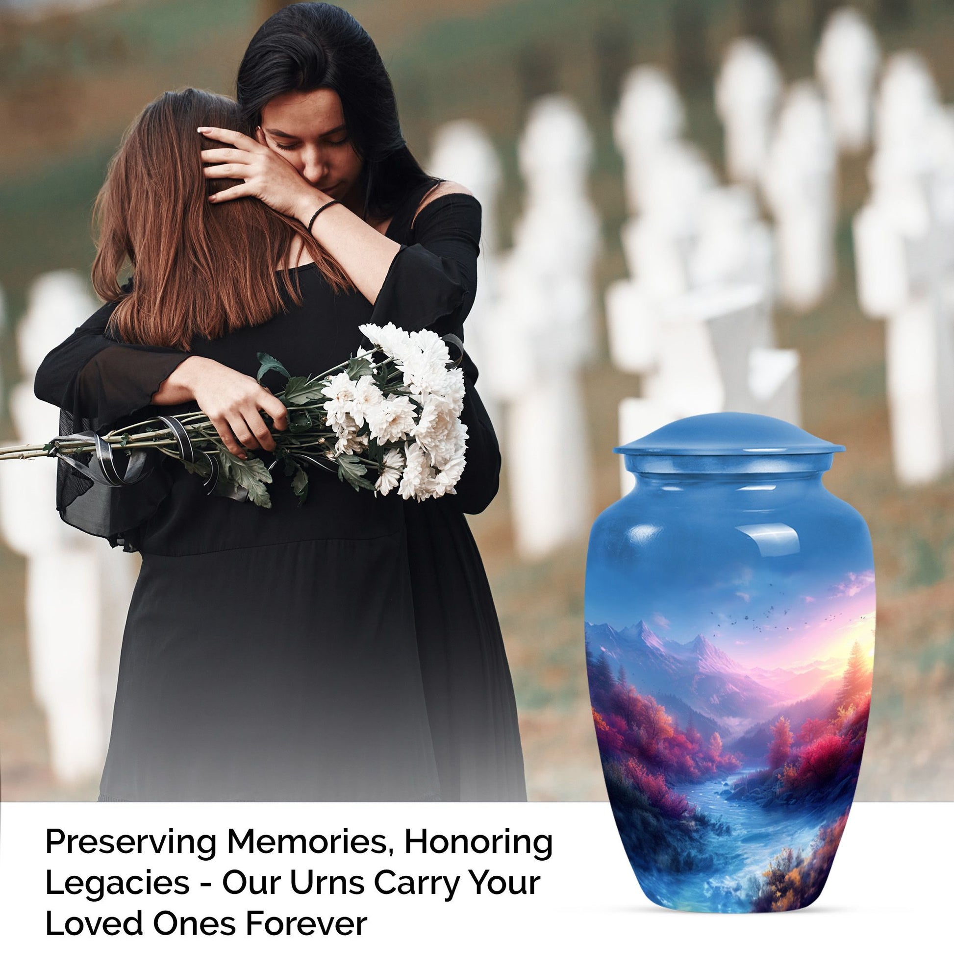 mountains urn for human ashes