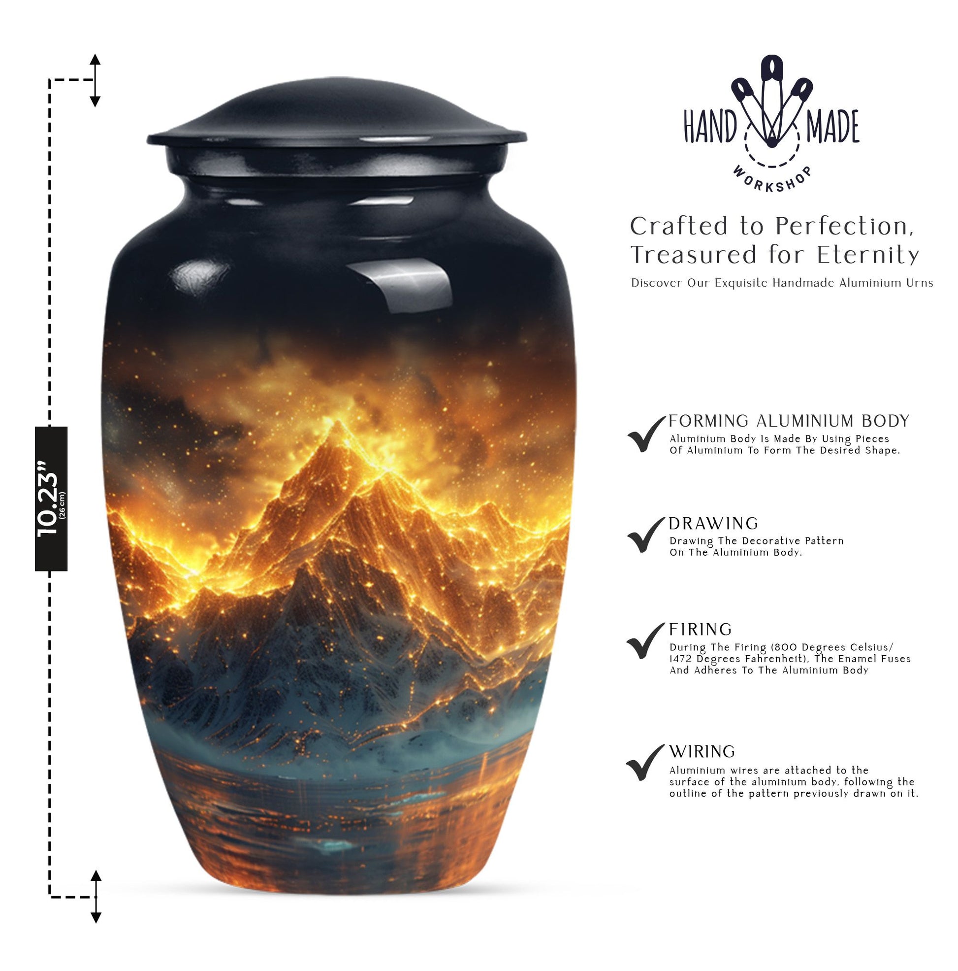 classic Mountains Urn for human ashes.