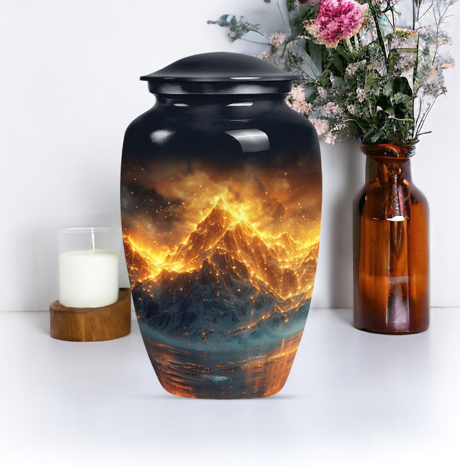 classic Mountains Urn for human ashes.