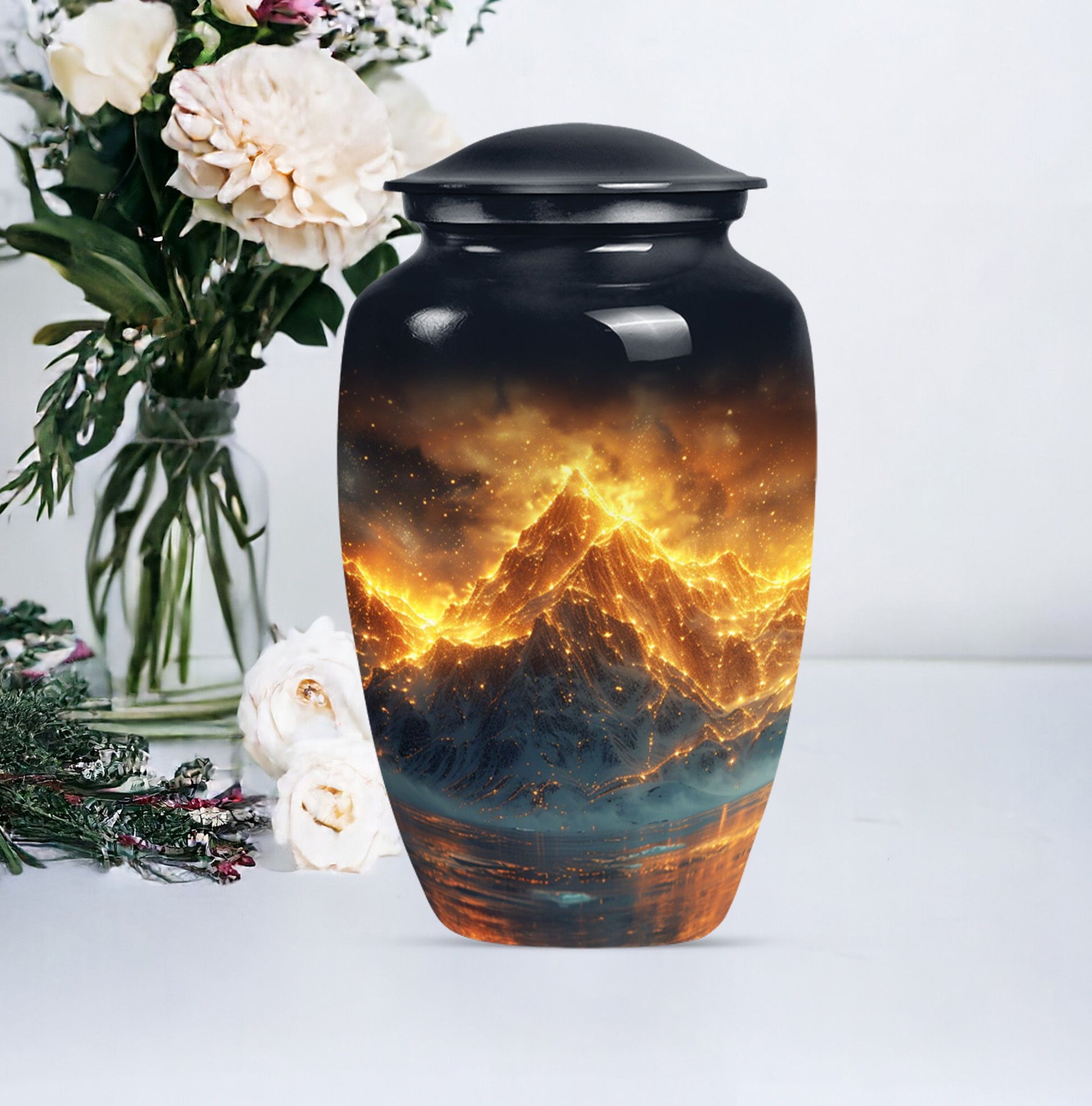 classic Mountains Urn for human ashes.