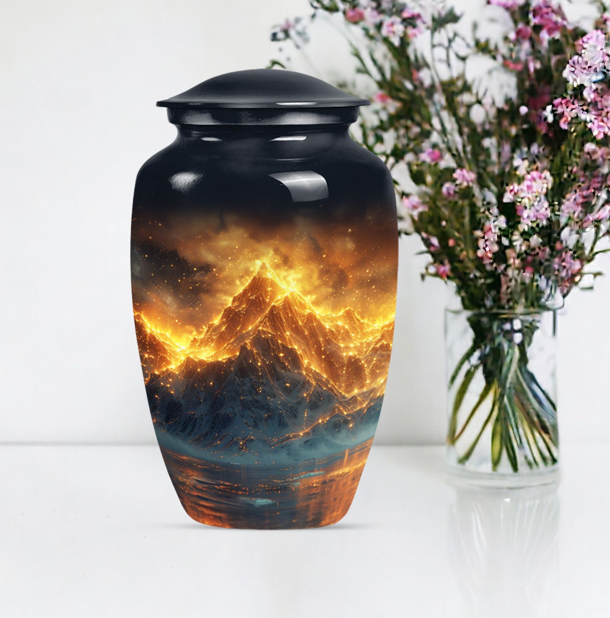 classic Mountains Urn for human ashes.