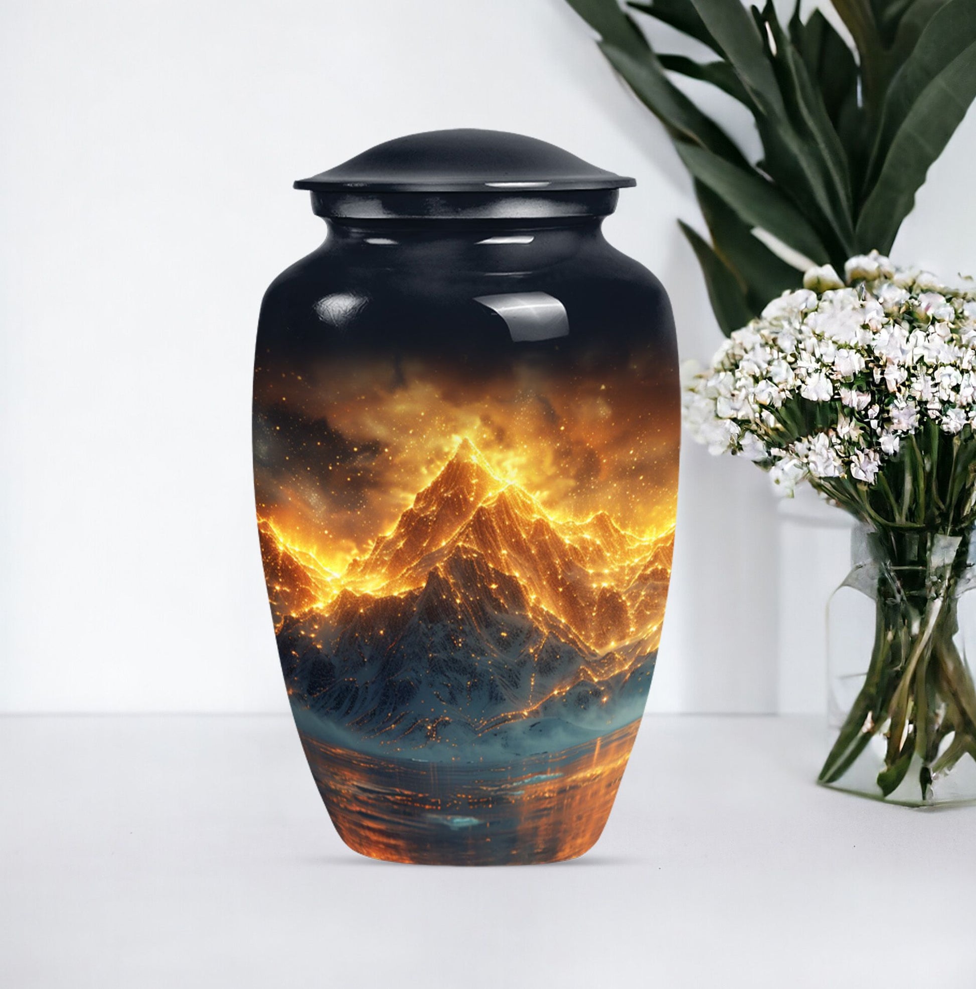 classic Mountains Urn for human ashes.