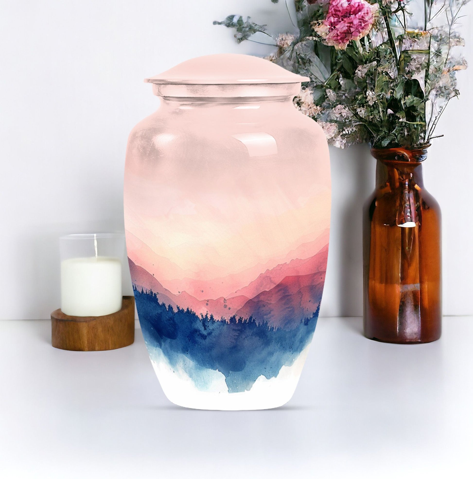 mountains urn , perfect for adult human ashes