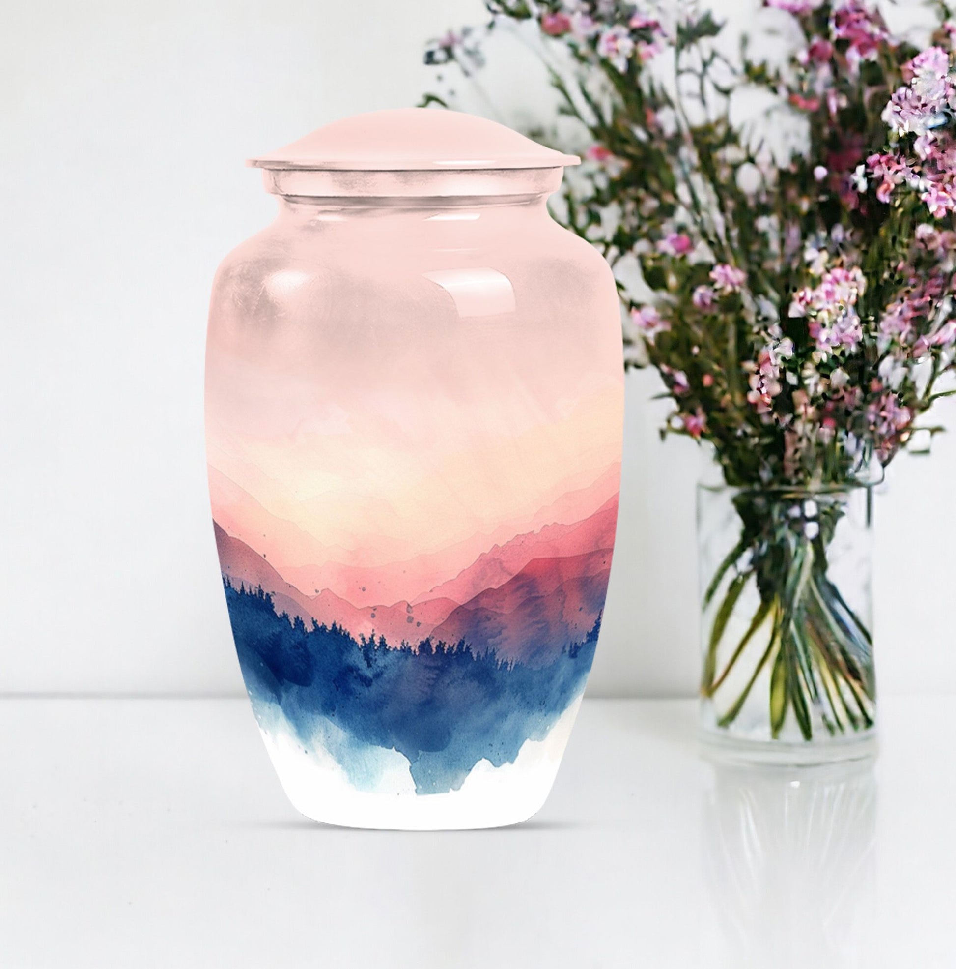 mountains urn , perfect for adult human ashes