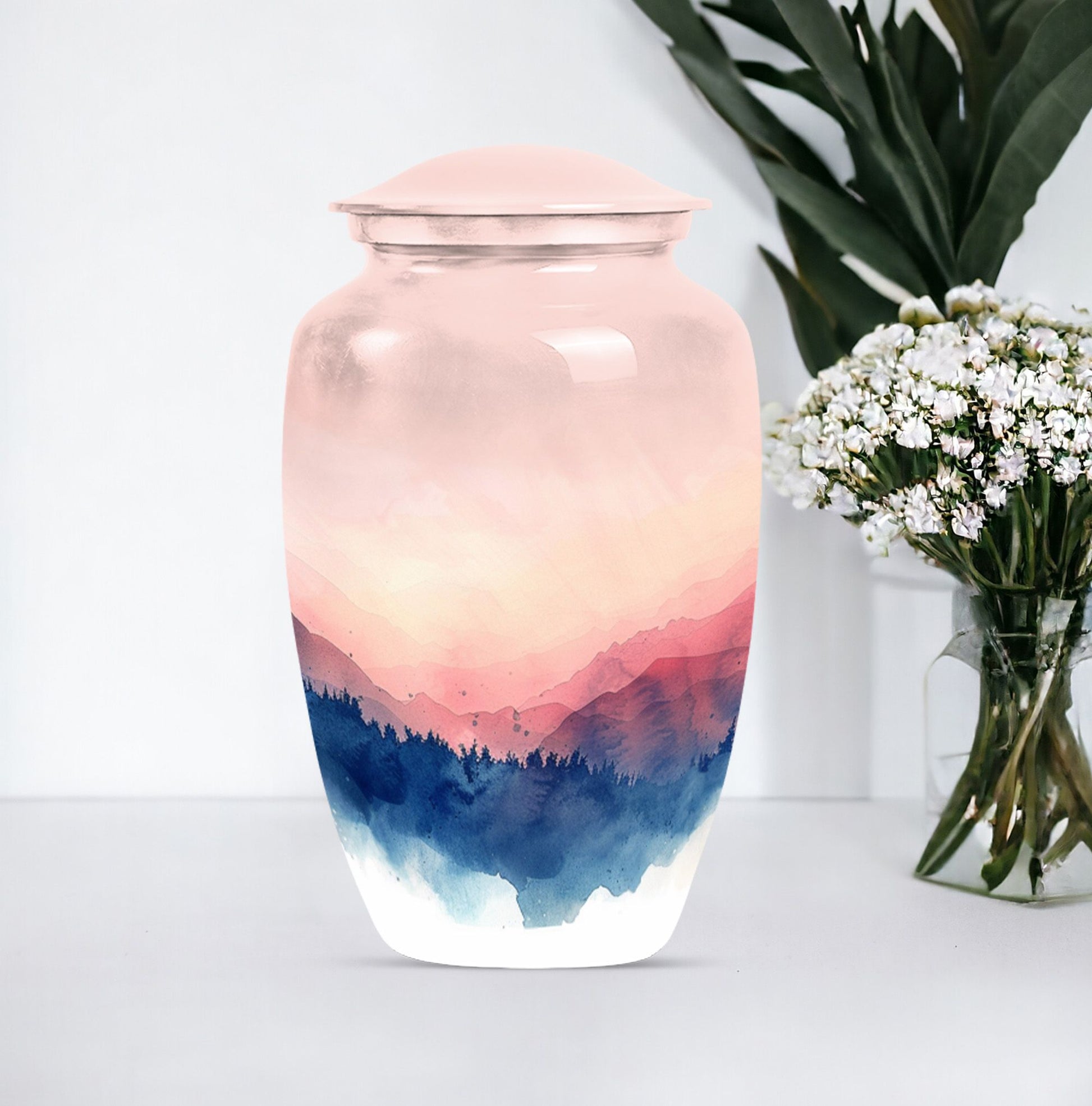 mountains urn , perfect for adult human ashes