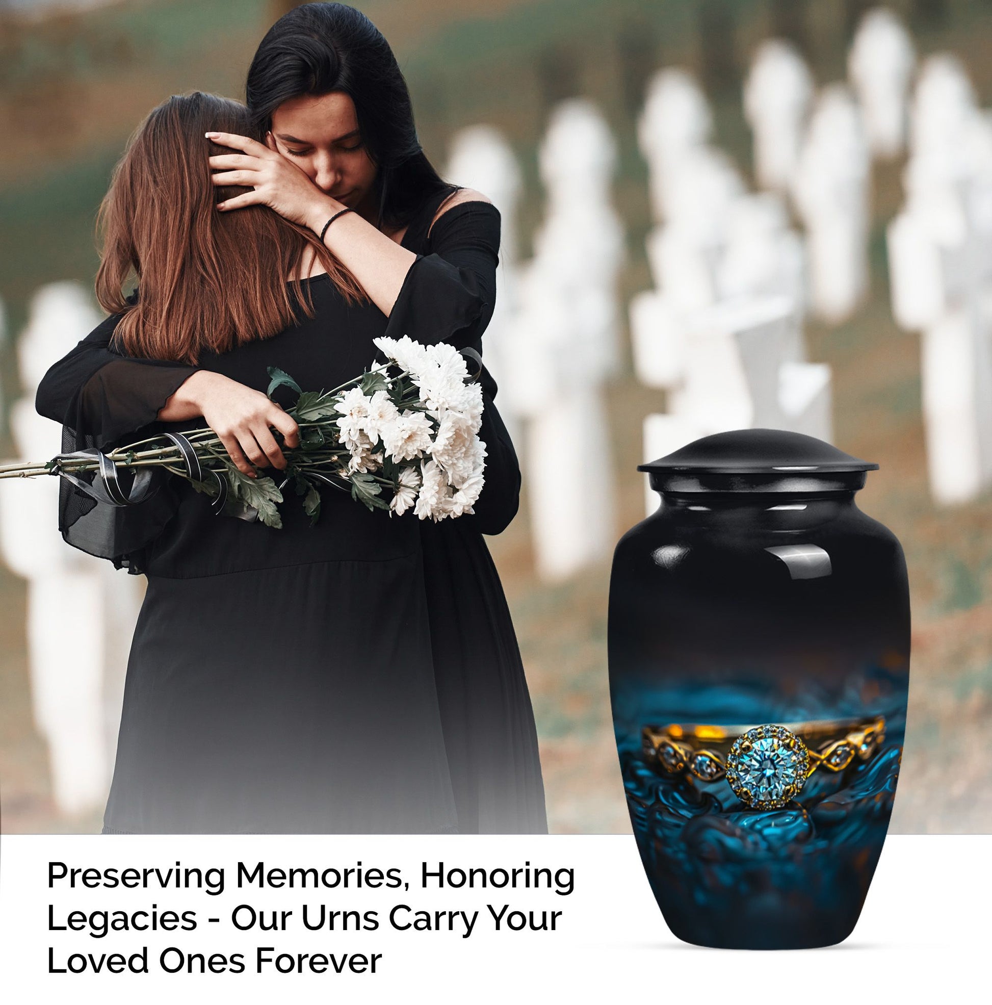 10-inch classic ring urn.