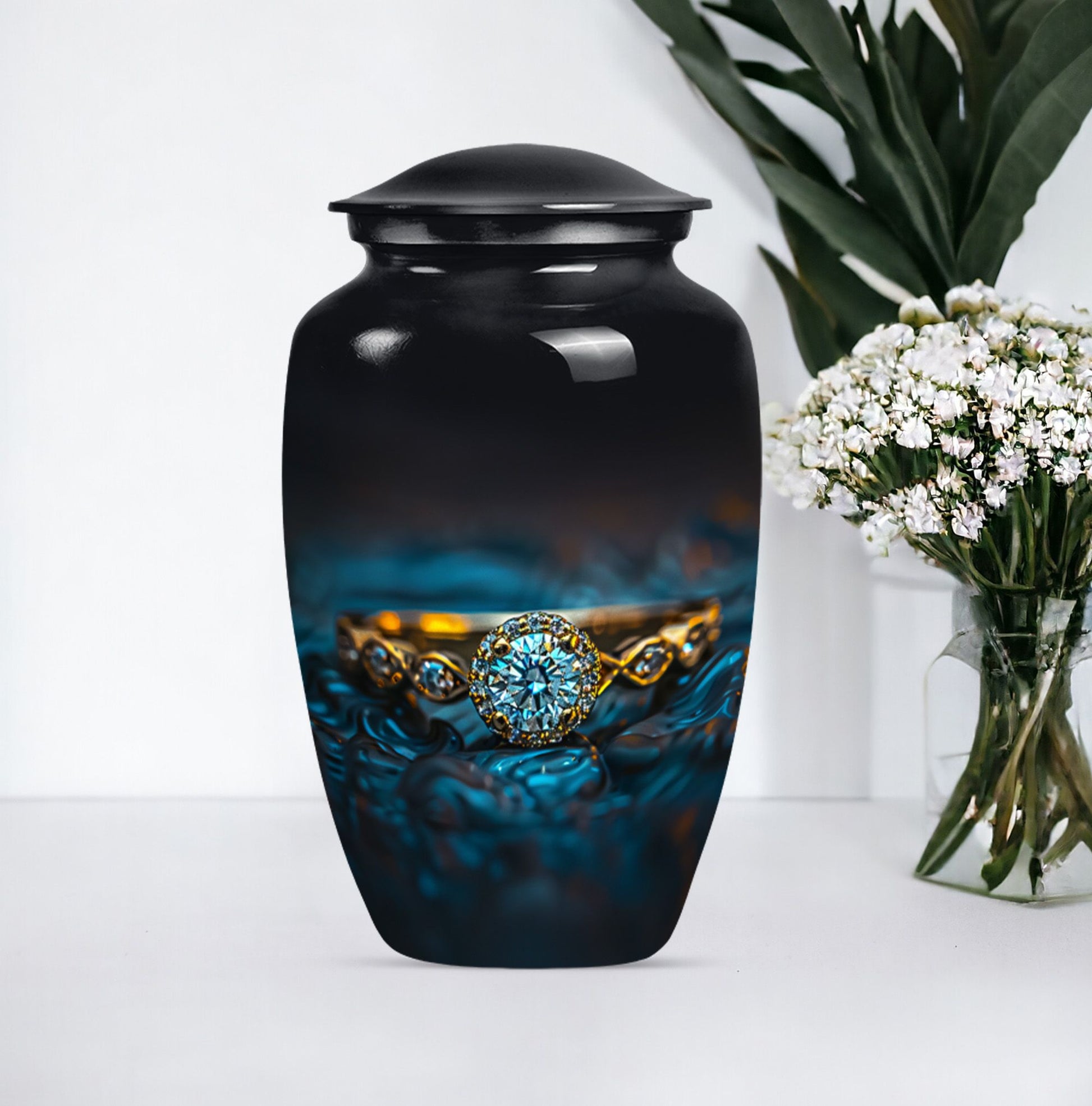 10-inch classic ring urn.