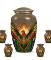 Classic phoenix urn in abstract design for human ashes