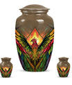 Classic phoenix urn in abstract design for human ashes