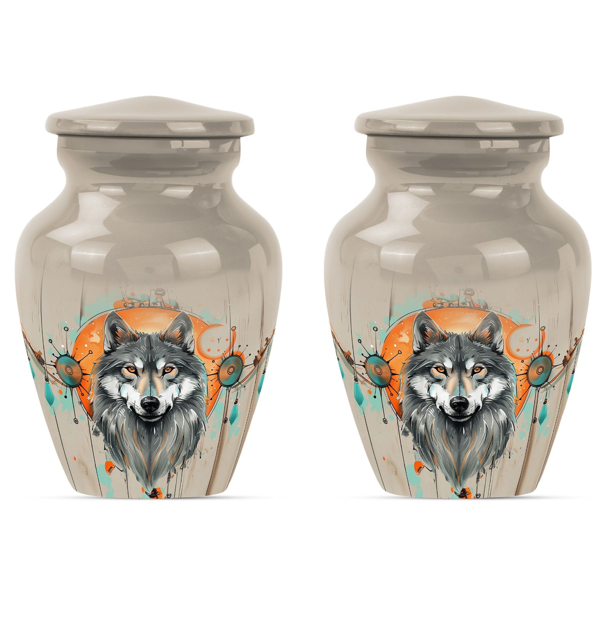 Classic 10-inch wolf Urn.