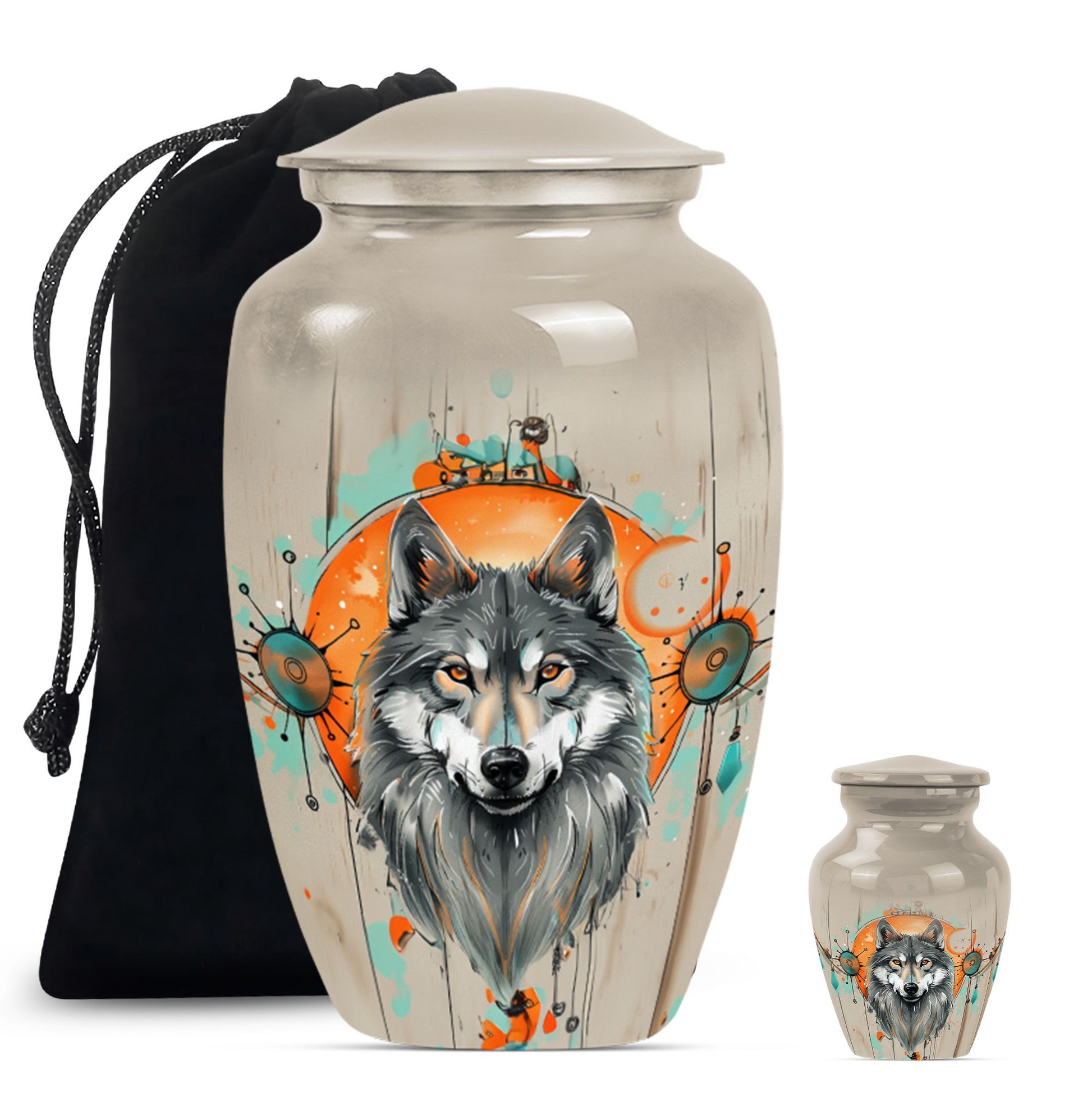 Classic 10-inch wolf Urn.