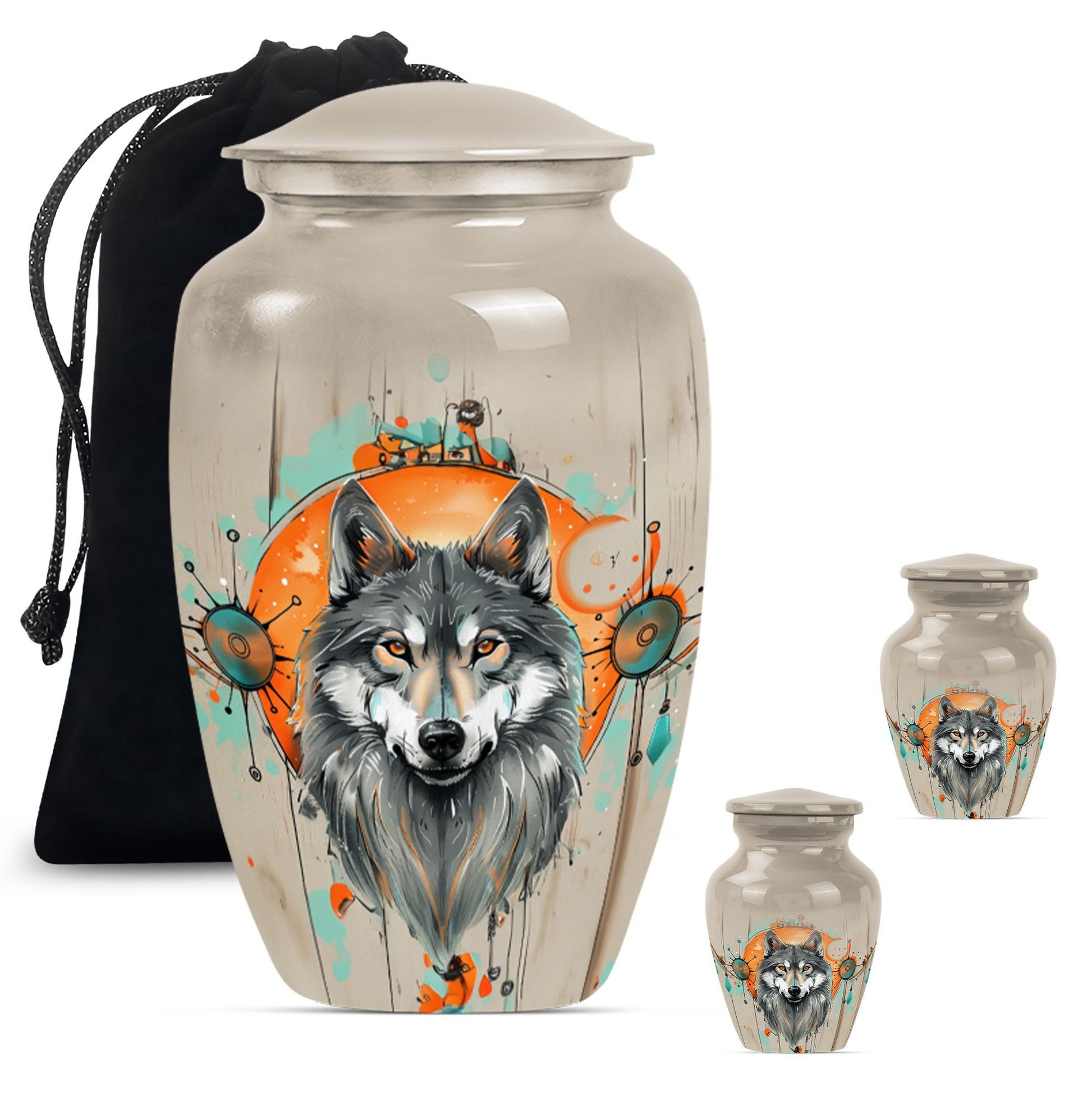 Classic 10-inch wolf Urn.