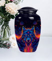 10-inch aluminium classic wolf urn for men's cremation ashes