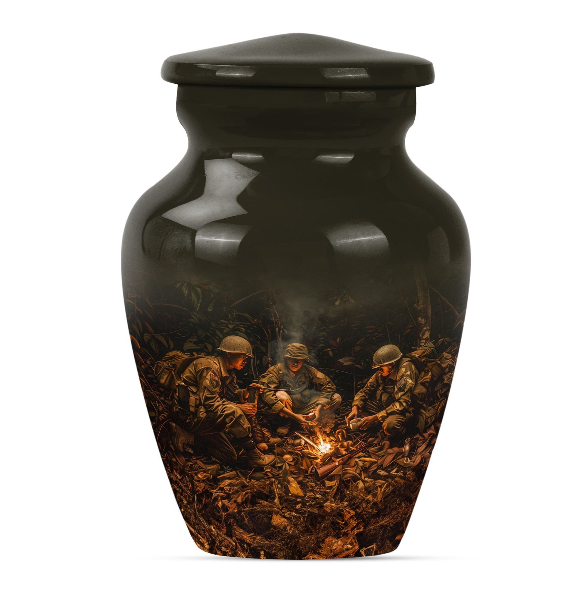 10-Inch classic military urn, memorial adult urn for ashes