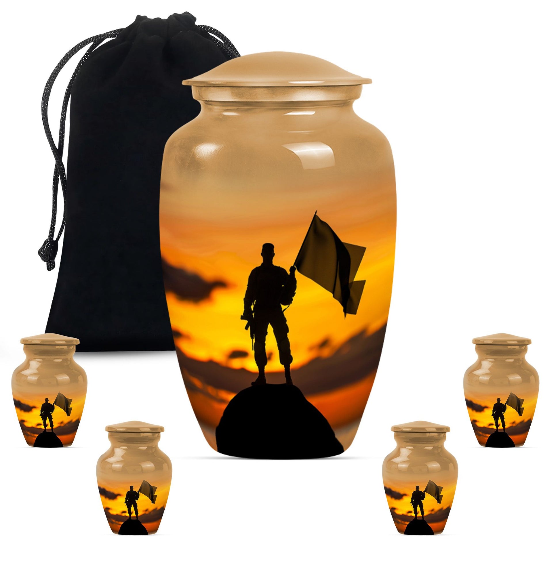 10 Inch military urn