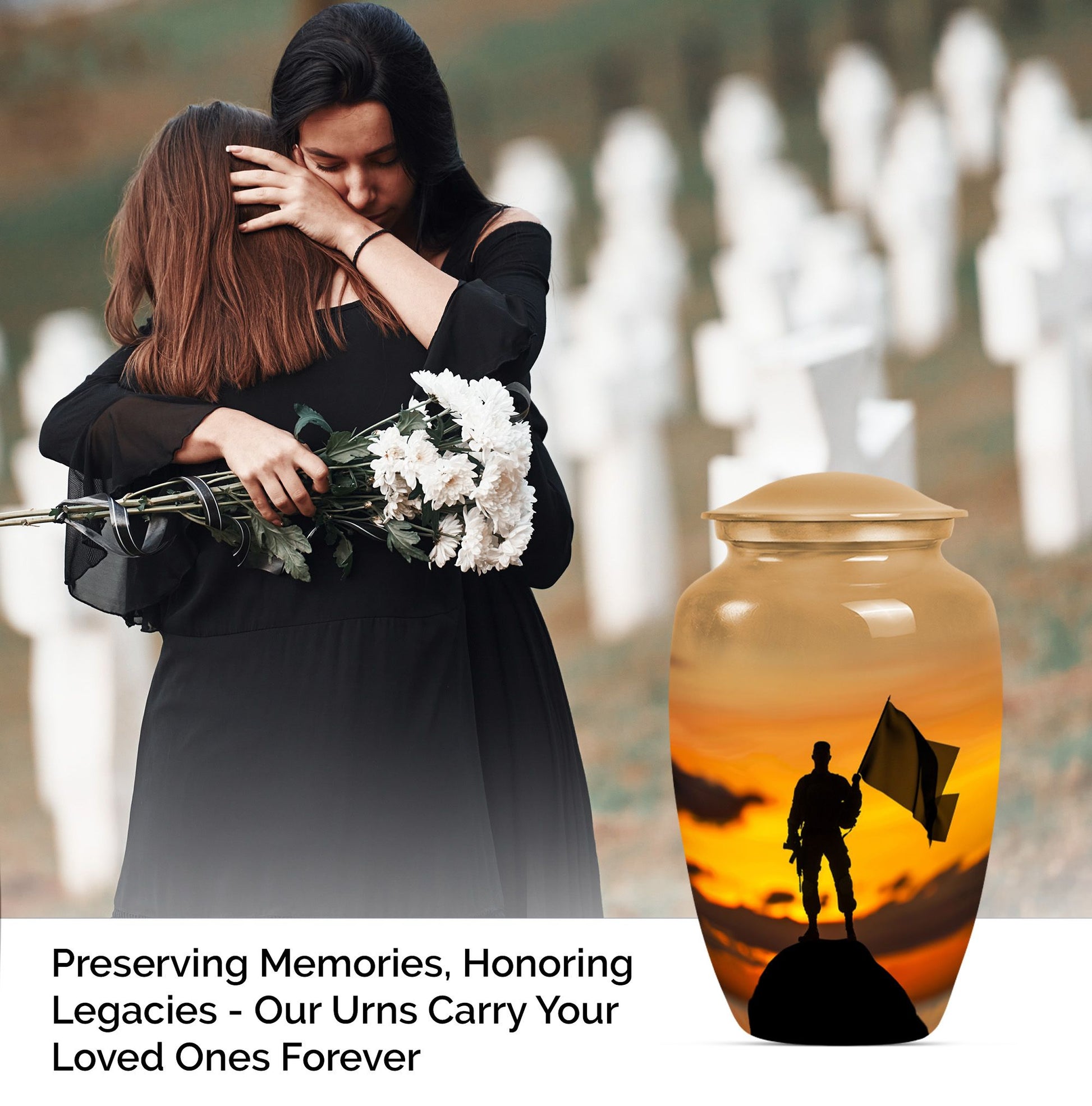 10 Inch military urn