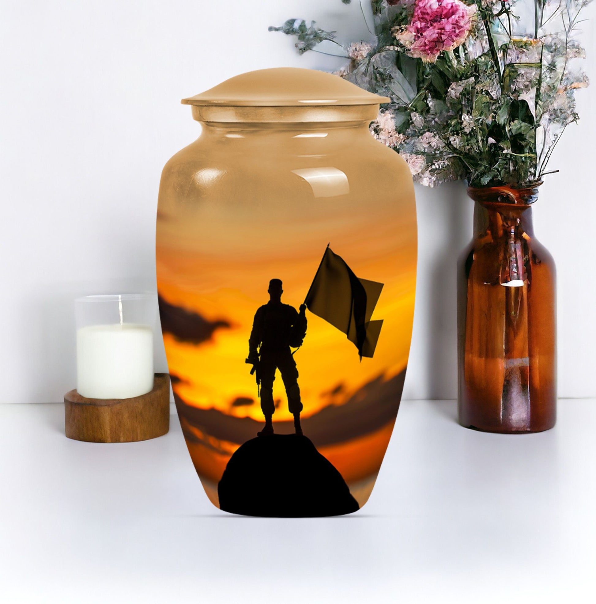 10 Inch military urn