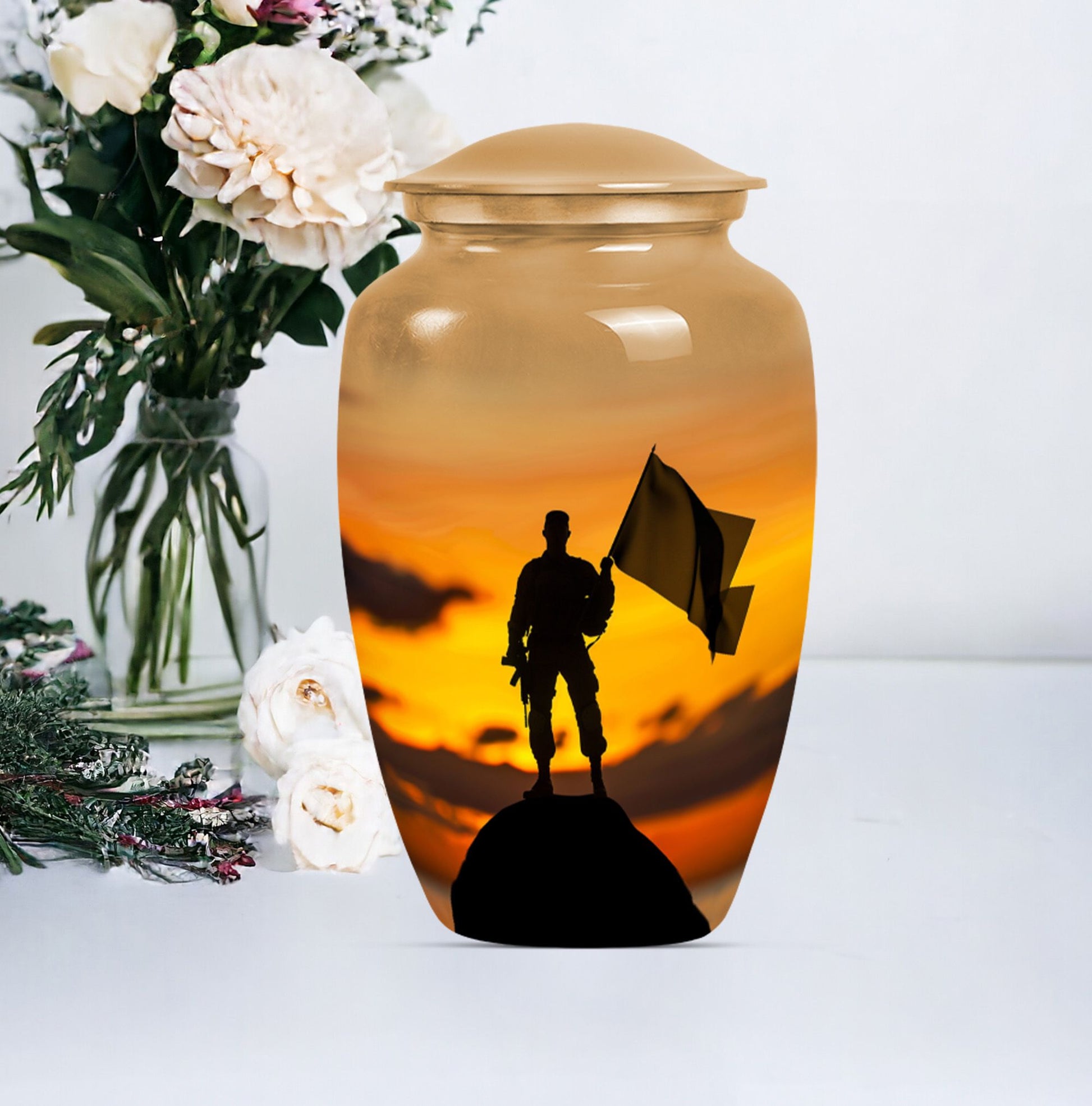 10 Inch military urn