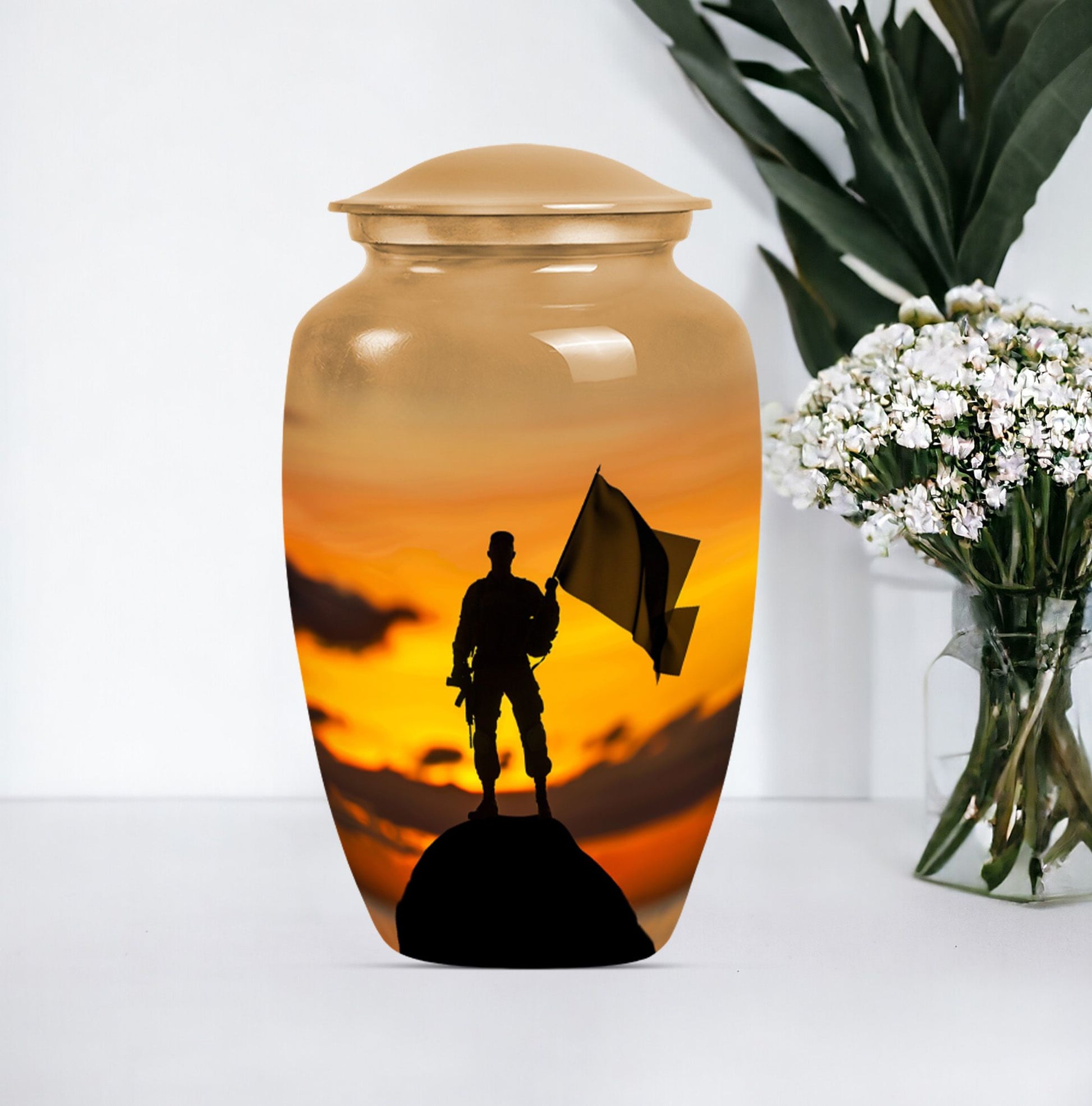 10 Inch military urn