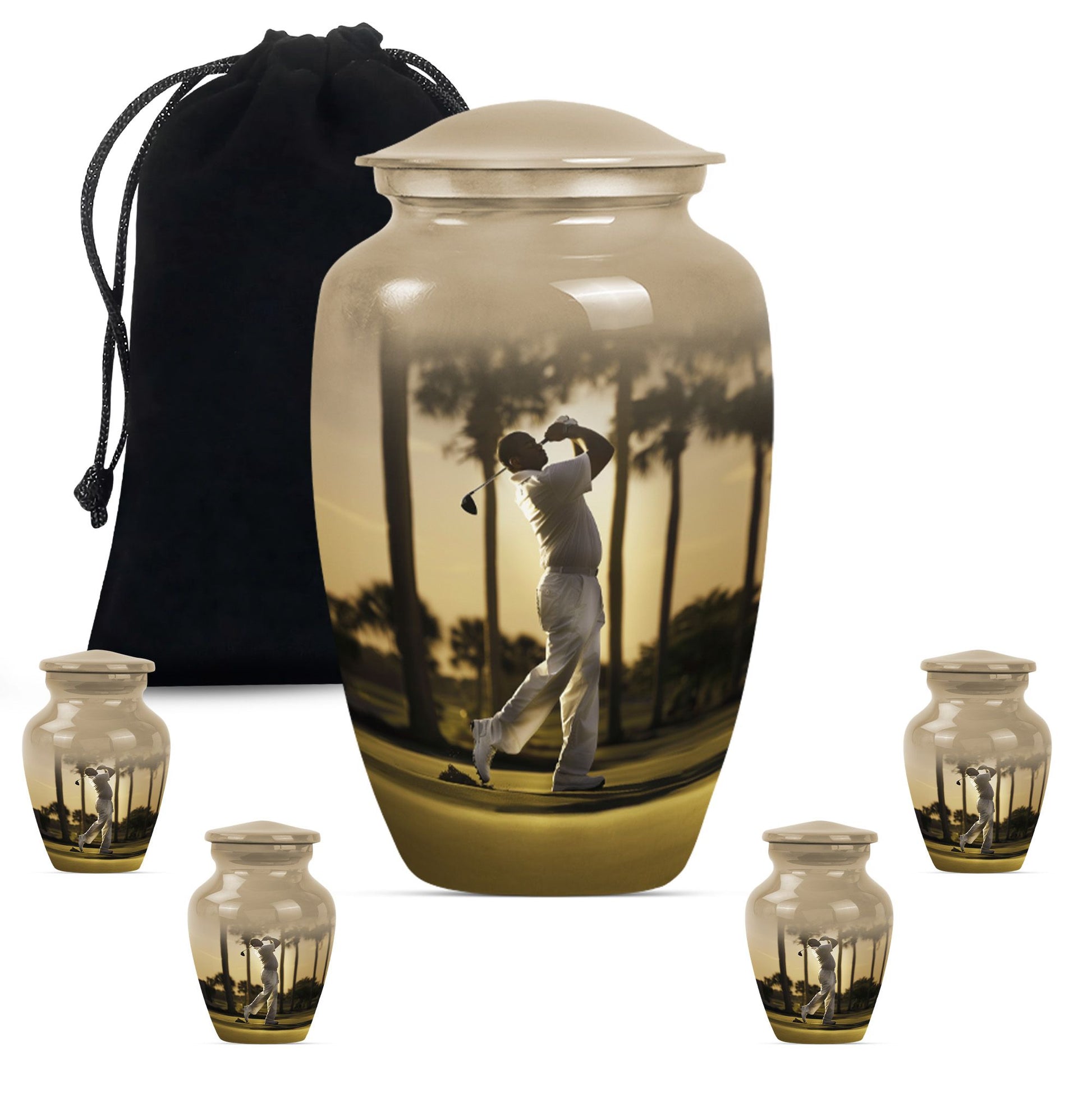 10 inch Classic Abstract Memorial Funeral urn.