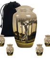 10 inch Classic Abstract Memorial Funeral urn.