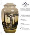 10 inch Classic Abstract Memorial Funeral urn.