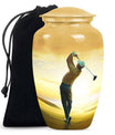 10-inch classic golf urn, large aluminium memorial urn.