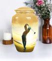 10-inch classic golf urn, large aluminium memorial urn.