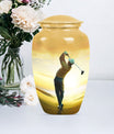 10-inch classic golf urn, large aluminium memorial urn.