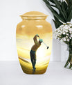 10-inch classic golf urn, large aluminium memorial urn.