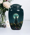 white bunny moon Urn, adult funeral ashes.