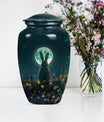 white bunny moon Urn, adult funeral ashes.