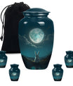 white bunny moon urn for women's cremation