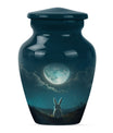 white bunny moon urn for women's cremation