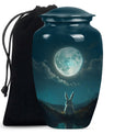 white bunny moon urn for women's cremation