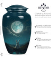 white bunny moon urn for women's cremation