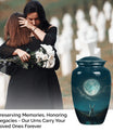 white bunny moon urn for women's cremation