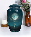 white bunny moon urn for women's cremation