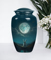 white bunny moon urn for women's cremation