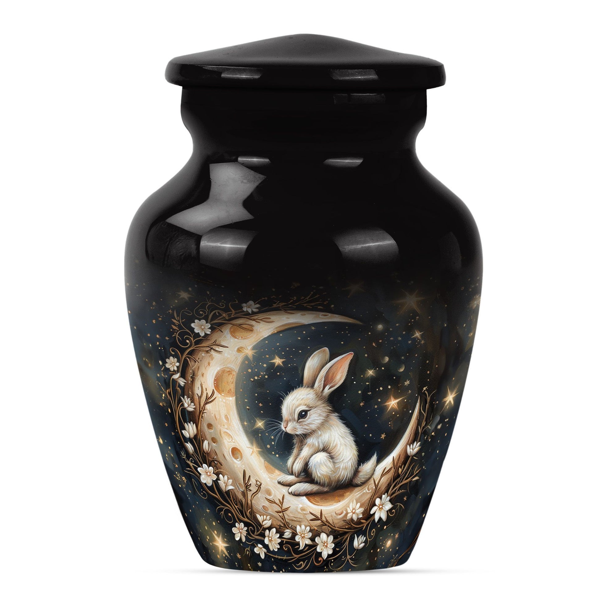 White Bunny Moon Urn 