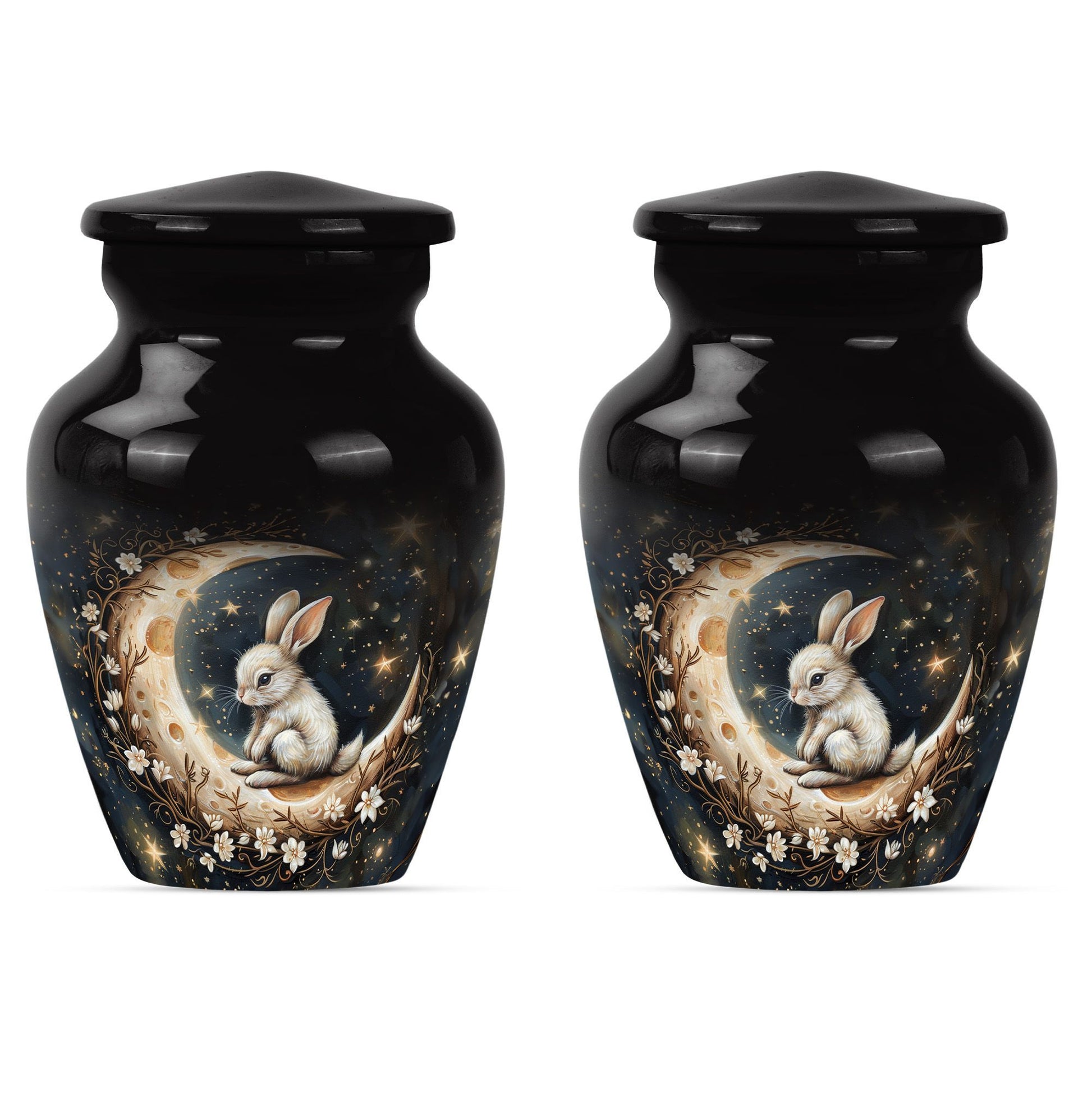 White Bunny Moon Urn 