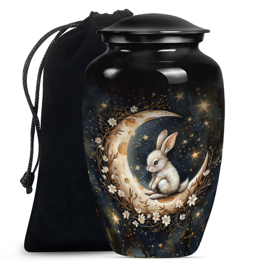 White Bunny Moon Urn 