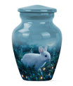 10-inch white bunny moon urn